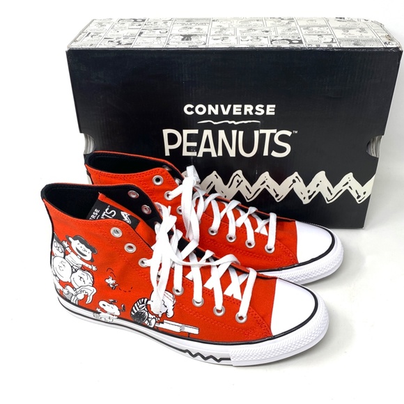 Converse Chuck Taylor All Star Peanuts Snoopy High Red Men’s Size Canvas A02573F - Picture 4 of 10